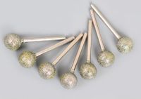 5pcs 60Grit 6mm Shaft Diamond Ball Burs Dremel Tools Accessories Round Diamond Grinding Head For Dremel Rotary Tool 